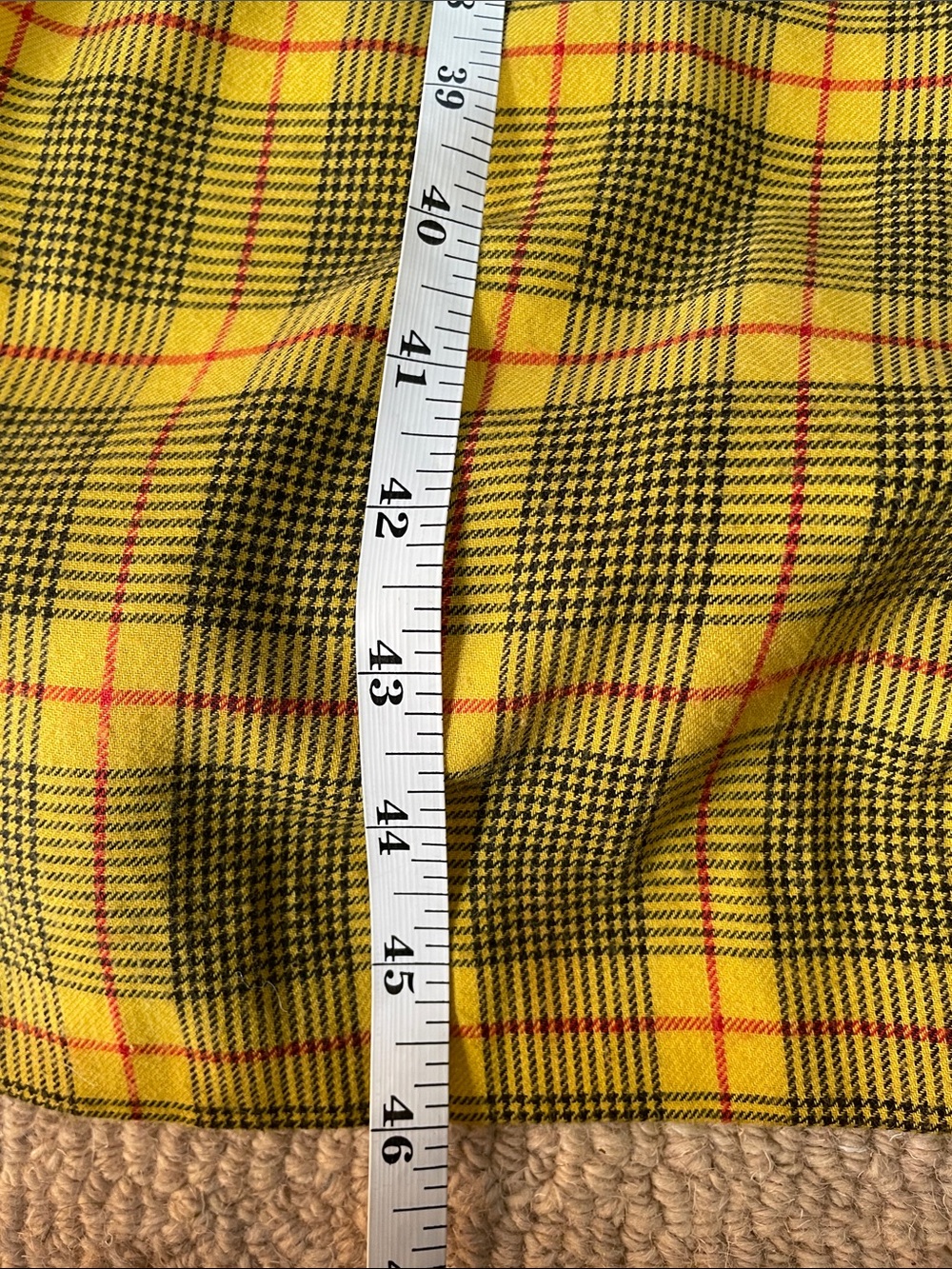 VTG R&K Originals Yellow Plaid Shirt Dress Long Sleeve Belted Midi Size 8 - Picture 11 of 12